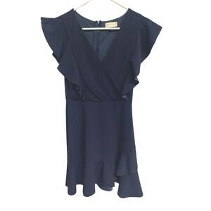 Altar’d State Floral Ruffle Mini Dress | Size Small | Boho V-Neck Smocked Waist